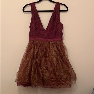 Free People BNWT beaded tulle dress